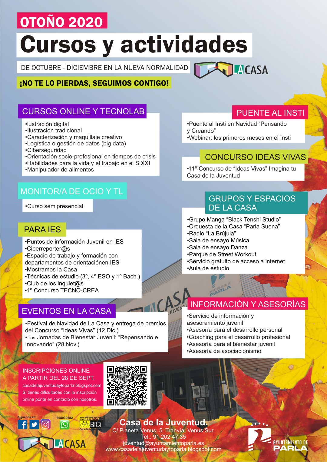 Folleto Programa de Otoño 2020 página 1