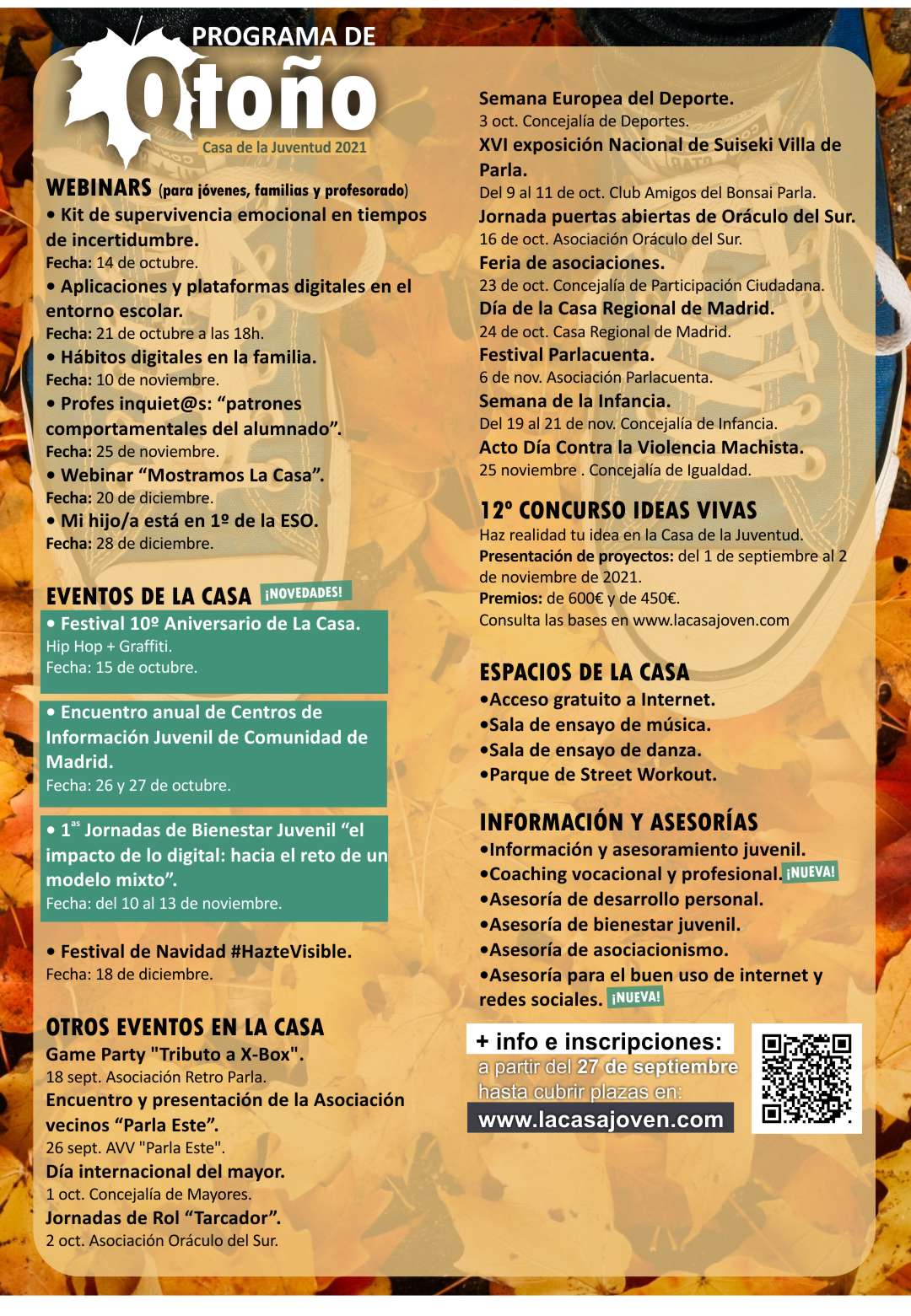 Folleto de la Programación de Otoño 2021