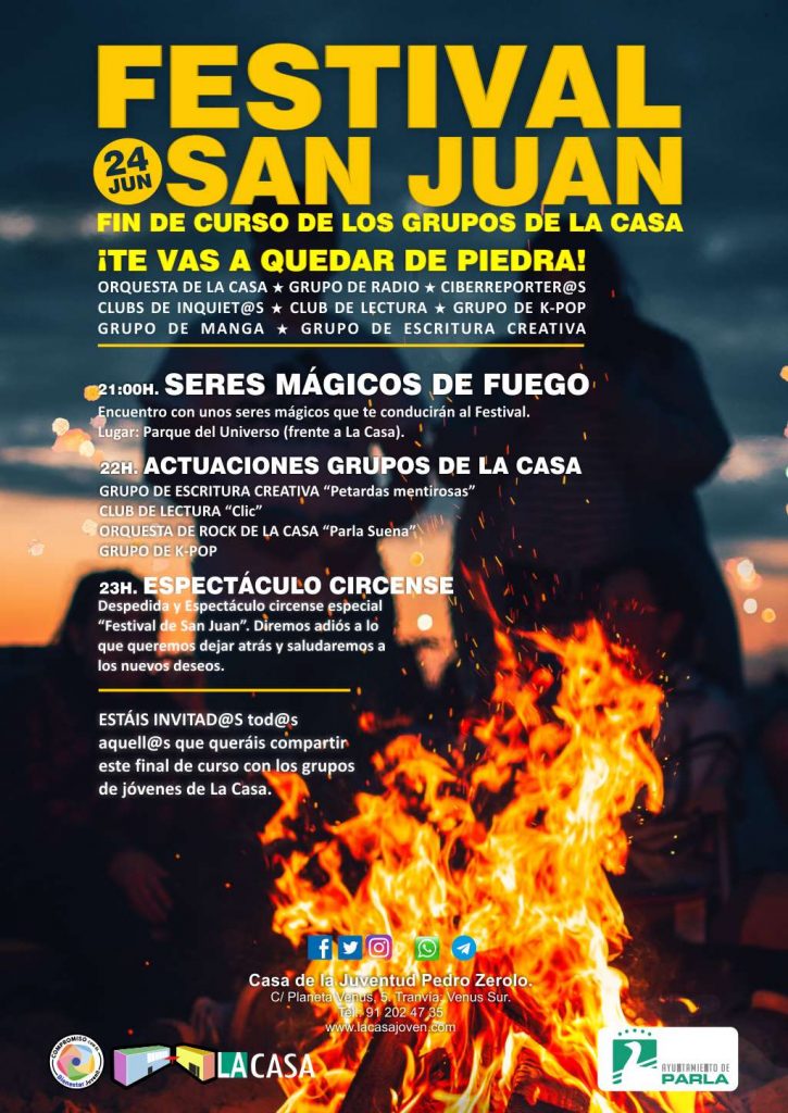 Cartel del Festival de San Juan de los Grupos de La Casa 2022