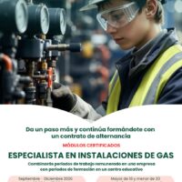 Formación gratuita. Especialista en Instalaciones de Gas: Montaje, Mantenimiento y Seguridad.