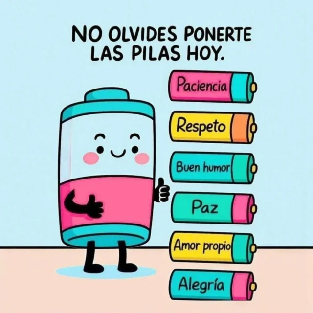 Hoy toca recargar tu mente con lo que no se compra... No olvides ponerte las pilas hoy ✨🔋💖 

#PíldoraEmocional #BienestarJuvenil
