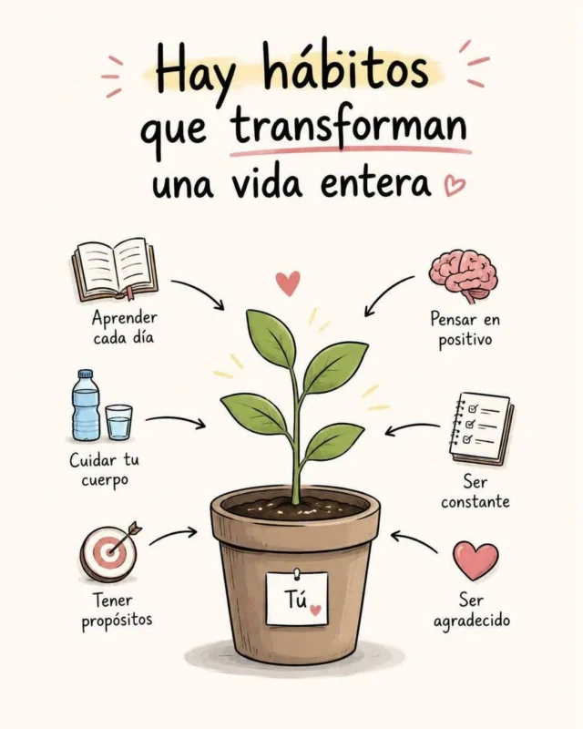 🌱 Pequeños hábitos son las semillas que hacen crecer una vida mejor. ✨💚 

#PíldoraEmocional